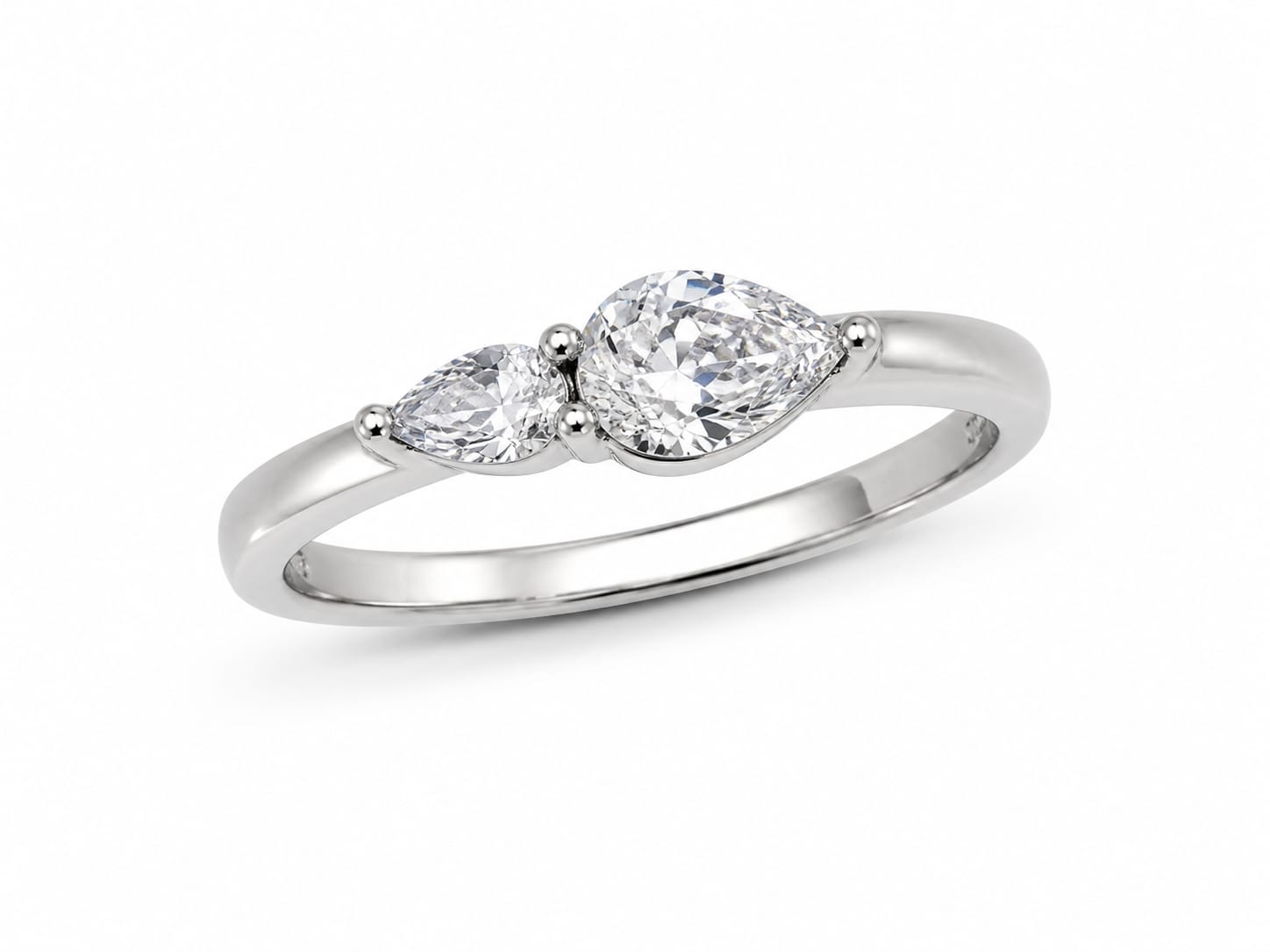 Anillo Doble Gota Brillante