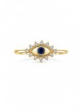 Anillo ojo dorado con zirconias