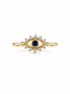 Anillo ojo dorado con zirconias