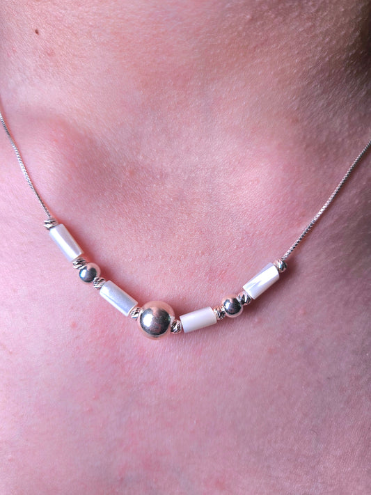 Collar Madre perla y plata